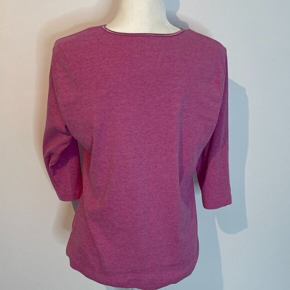 Christopher & Banks Pink 3/4 Sleeve Shirt size Large - Picture 2 of 4